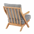 Pemberly Row Chenille Accent Chair in Gray and Natural finish
