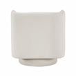 Pemberly Row Contemporary Textured Fabric Swivel Chair in Beige