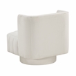 Pemberly Row Contemporary Textured Fabric Swivel Chair in Beige