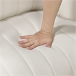 Pemberly Row Contemporary Textured Fabric Swivel Chair in Beige