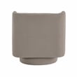 Pemberly Row Textured Fabric Upholstery Swivel Chair in Taupe