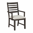 Pemberly Row Contemporary Textured Dining Arm Chair - Set of 2 in Beige