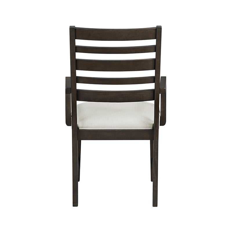 Pemberly Row Contemporary Textured Dining Arm Chair - Set of 2 in Beige