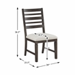 Pemberly Row Contemporary Textured Dining Side Chair - Set of 2 in Beige