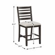 Pemberly Row Textured Counter Height Chair - Set of 2 in Beige