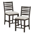 Pemberly Row Textured Counter Height Chair - Set of 2 in Beige