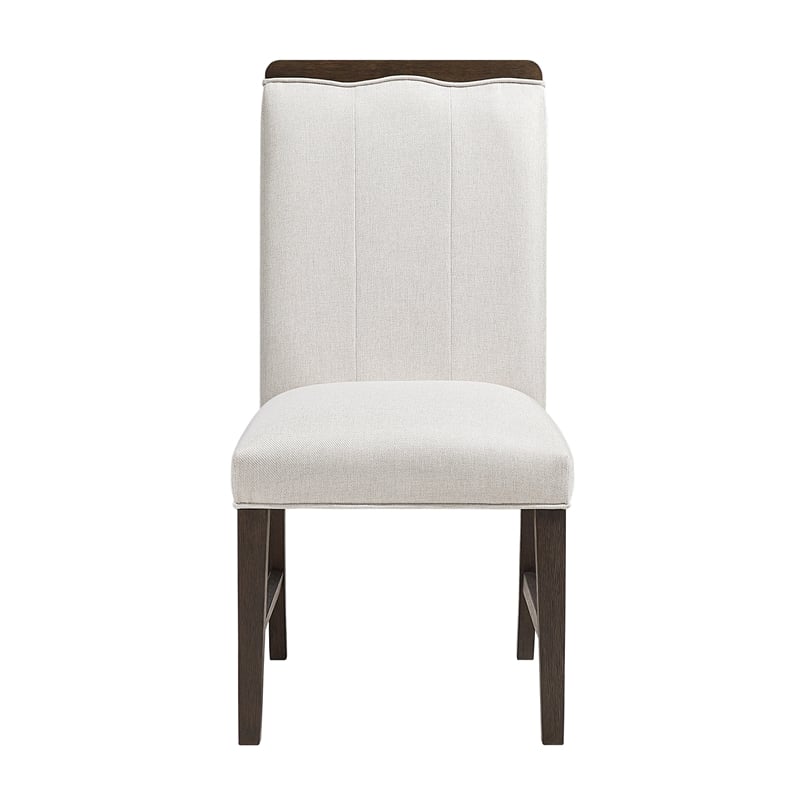 Pemberly Row Contemporary Textured Dining Side Chair - Set of 2 in Beige