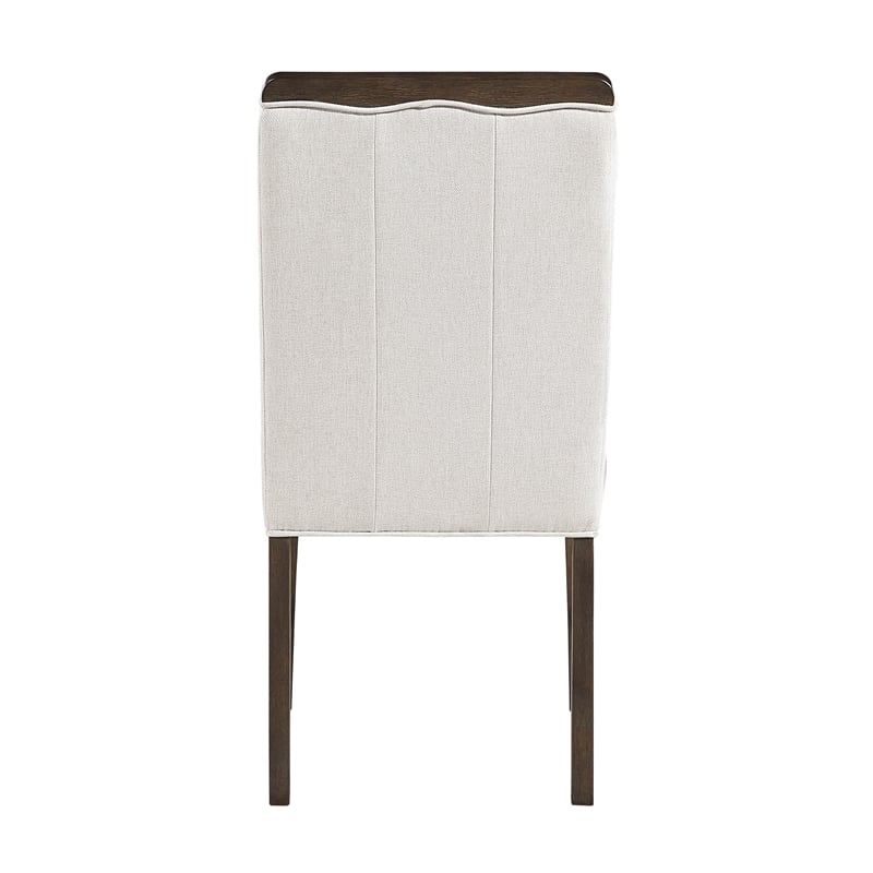 Pemberly Row Contemporary Textured Dining Side Chair - Set of 2 in Beige