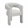 Pemberly Row Contemporary Boucle Dining Chairs - Set of 2 in Light Gray
