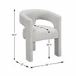 Pemberly Row Contemporary Boucle Dining Chairs - Set of 2 in Light Gray