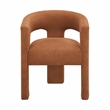 Pemberly Row Boucle Fabric Dining Chairs - Set of 2 in Orange