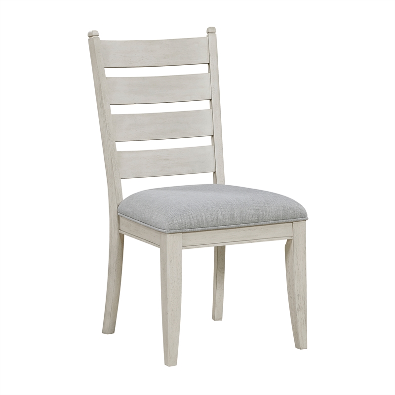 Pemberly Row Traditional Textured Dining Side Chair - Set of 2 in Gray