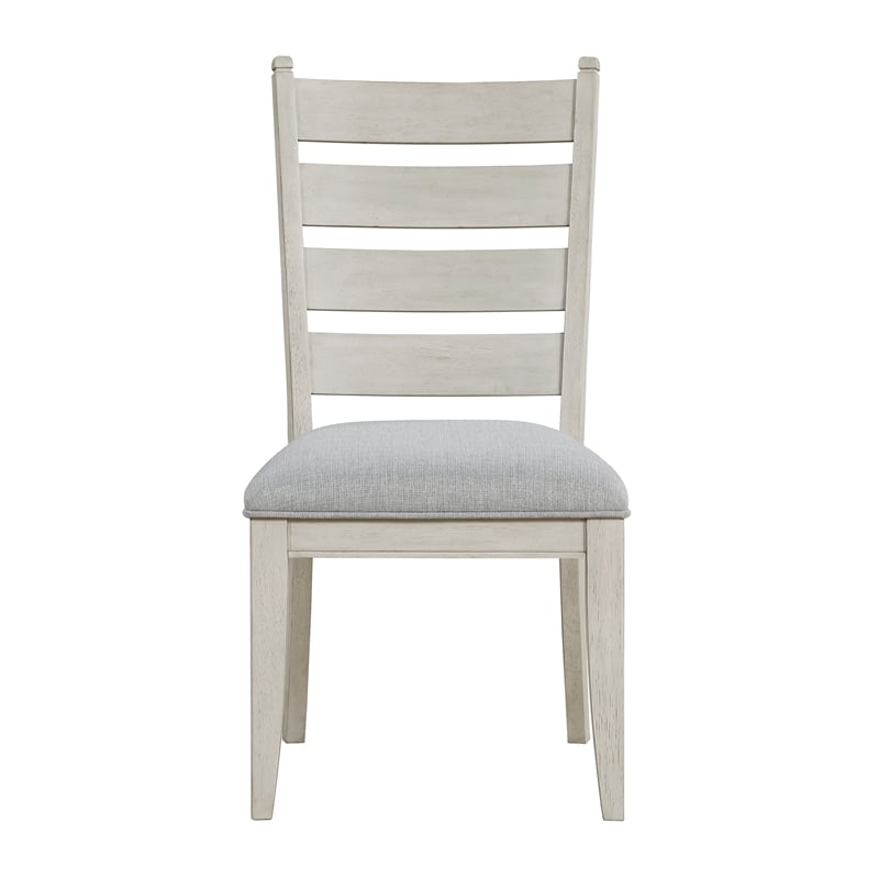 Pemberly Row Traditional Textured Dining Side Chair - Set of 2 in Gray
