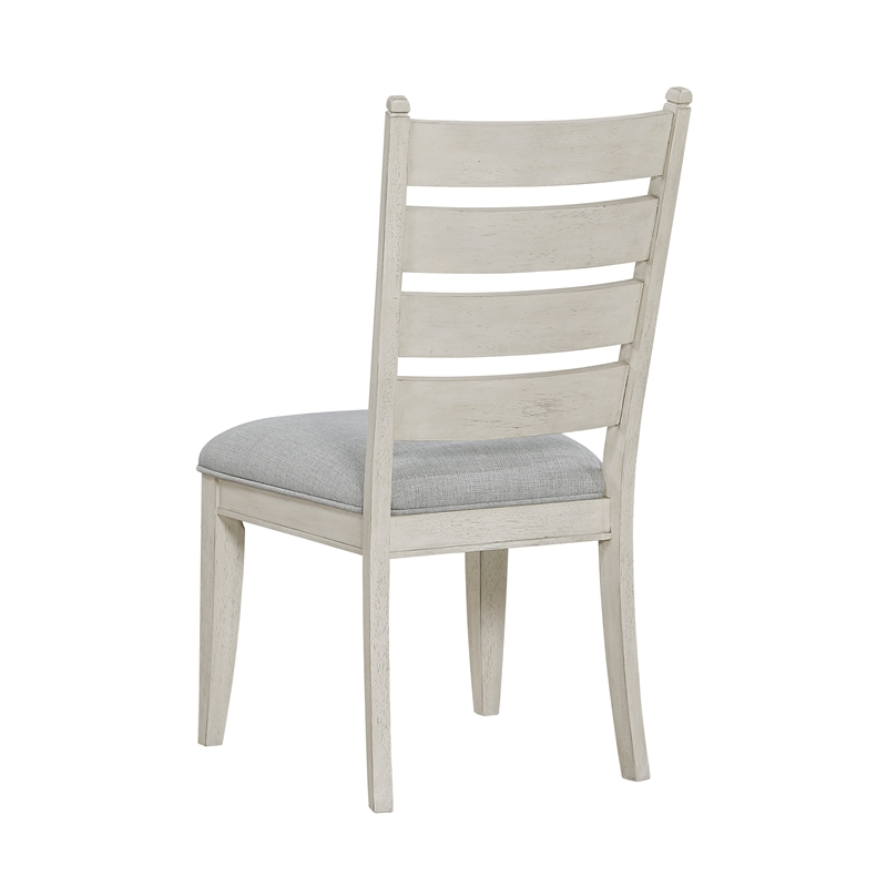 Pemberly Row Traditional Textured Dining Side Chair - Set of 2 in Gray