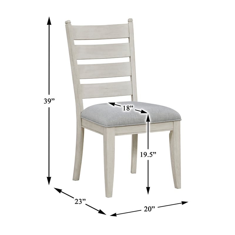 Pemberly Row Traditional Textured Dining Side Chair - Set of 2 in Gray
