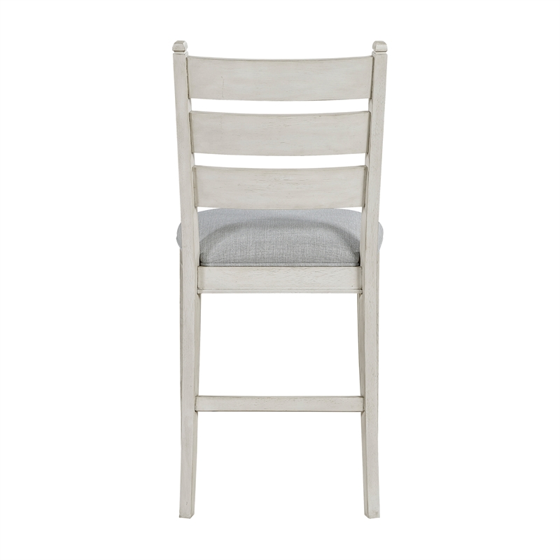 Pemberly Row Textured Counter Height Chair - Set of 2 in Gray