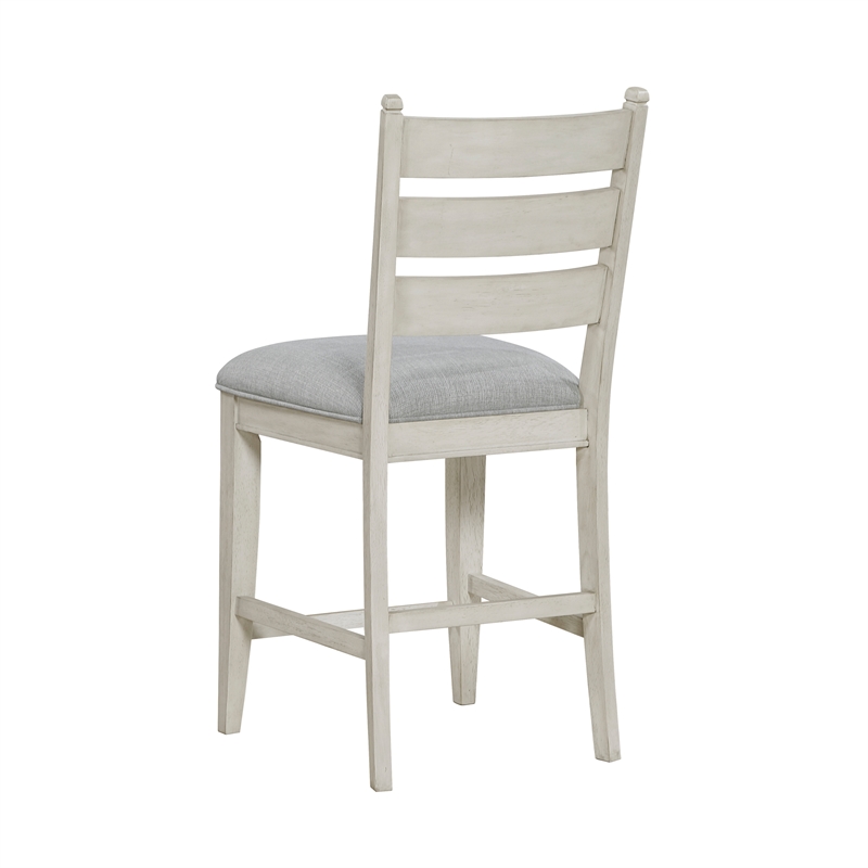 Pemberly Row Textured Counter Height Chair - Set of 2 in Gray