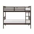 Pemberly Row Pine Wood Twin/Twin Bunk Bed in Dark Brown Finish