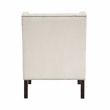 Pemberly Row Contemporary Textured Accent Chair in Beige Finish