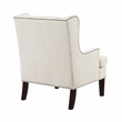 Pemberly Row Contemporary Textured Accent Chair in Beige Finish