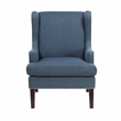 Pemberly Row Contemporary Textured Accent Chair in Blue Finish