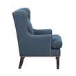 Pemberly Row Contemporary Textured Accent Chair in Blue Finish
