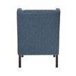 Pemberly Row Contemporary Textured Accent Chair in Blue Finish