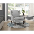 Pemberly Row Contemporary Textured Accent Chair in Gray Finish