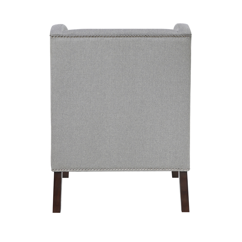 Pemberly Row Contemporary Textured Accent Chair in Gray Finish
