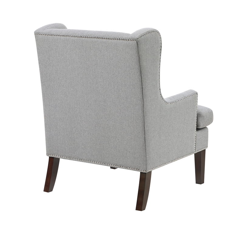 Pemberly Row Contemporary Textured Accent Chair in Gray Finish