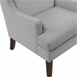 Pemberly Row Contemporary Textured Accent Chair in Gray Finish