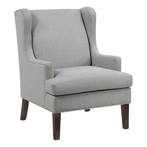 Pemberly Row Contemporary Textured Accent Chair in Gray Finish