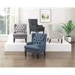 Pemberly Row Contemporary Textured Accent Chair in Beige Finish