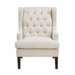 Pemberly Row Contemporary Textured Accent Chair in Beige Finish