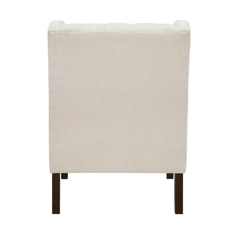 Pemberly Row Contemporary Textured Accent Chair in Beige Finish