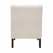 Pemberly Row Contemporary Textured Accent Chair in Beige Finish