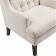 Pemberly Row Contemporary Textured Accent Chair in Beige Finish