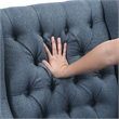 Pemberly Row Contemporary Textured Accent Chair in Blue Finish