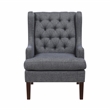 Pemberly Row Contemporary Textured Accent Chair in Charcoal Finish