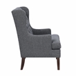 Pemberly Row Contemporary Textured Accent Chair in Charcoal Finish