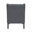 Pemberly Row Contemporary Textured Accent Chair in Charcoal Finish