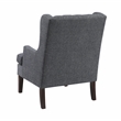 Pemberly Row Contemporary Textured Accent Chair in Charcoal Finish