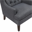 Pemberly Row Contemporary Textured Accent Chair in Charcoal Finish