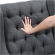 Pemberly Row Contemporary Textured Accent Chair in Charcoal Finish