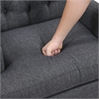 Pemberly Row Contemporary Textured Accent Chair in Charcoal Finish