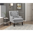 Pemberly Row Contemporary Textured Accent Chair in Gray Finish