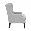 Pemberly Row Contemporary Textured Accent Chair in Gray Finish