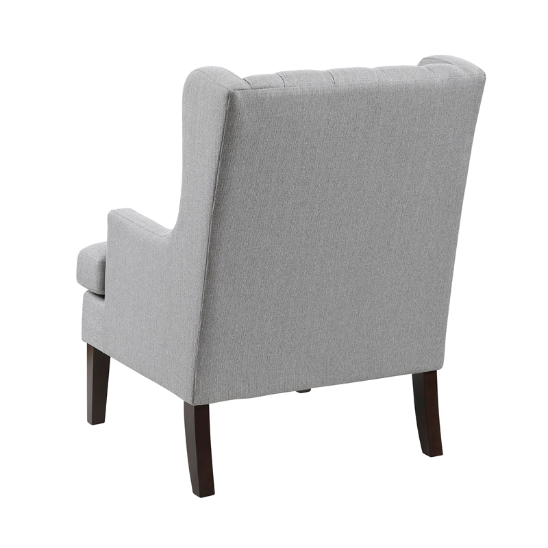 Pemberly Row Contemporary Textured Accent Chair in Gray Finish