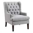 Pemberly Row Contemporary Textured Accent Chair in Gray Finish