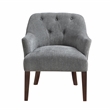Pemberly Row Contemporary Textured Fabric Accent Chair in Charcoal